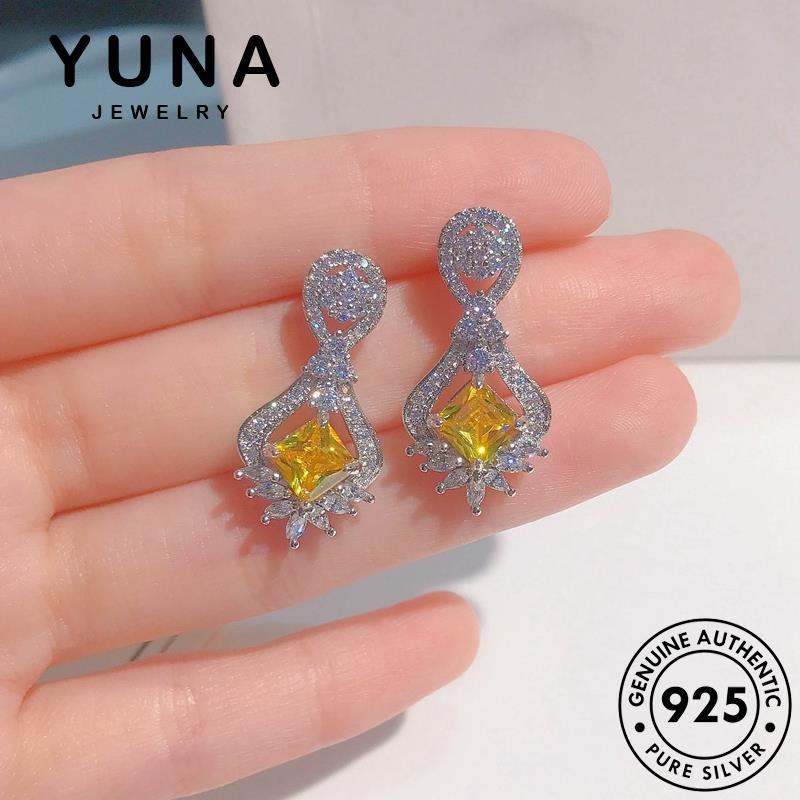 Athena Jewelry ต่างหูสตั๊ดเงิน 925 ประดับไพลิน มรกต ทับทิม หรูหรา สําหรับผู้หญิง M098