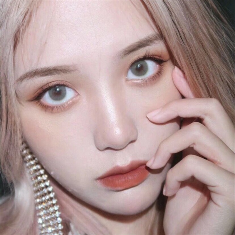 Aurora blue crazy คอนแทคเลนส์ บิ๊กบิวตี้ ขนาดเล็ก สีฟ้า สําหรับดวงตา สายตาสั้น ธรรมชาติ