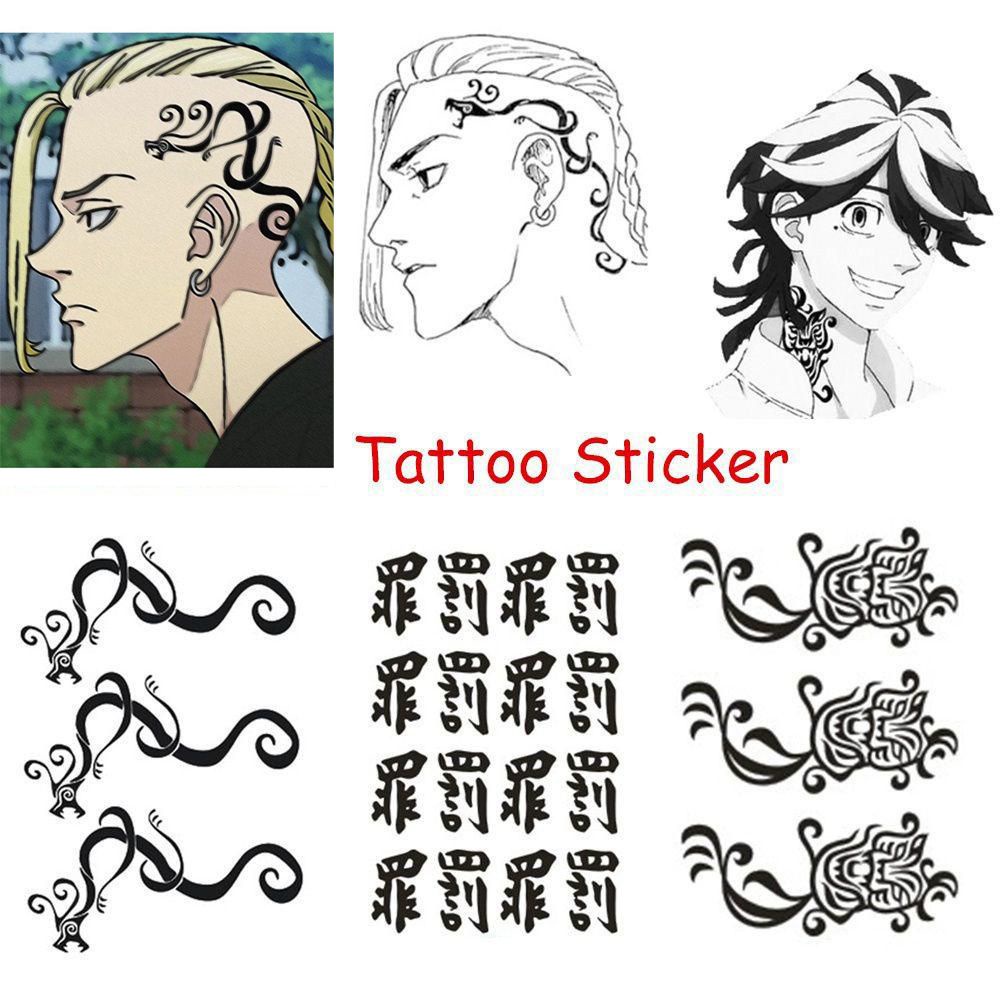 BEAUTY Wide Use Tattoo Stickers Long Lasting Cosplay Props Tokyo Revengers Water Transfer Printing Temporary Party Accessories Easy to Clean Individual Decoration