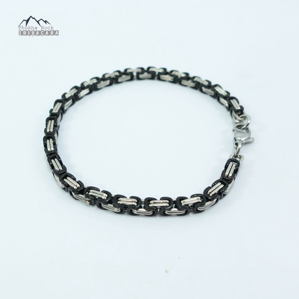 BN33 สร้อยข้อมือ สแตนเลส ลายบาหลี สแตนเลสแท้  สร้อย กำไล สร้อยสแตนเลส ลายโซ่ สองกษัตริย์