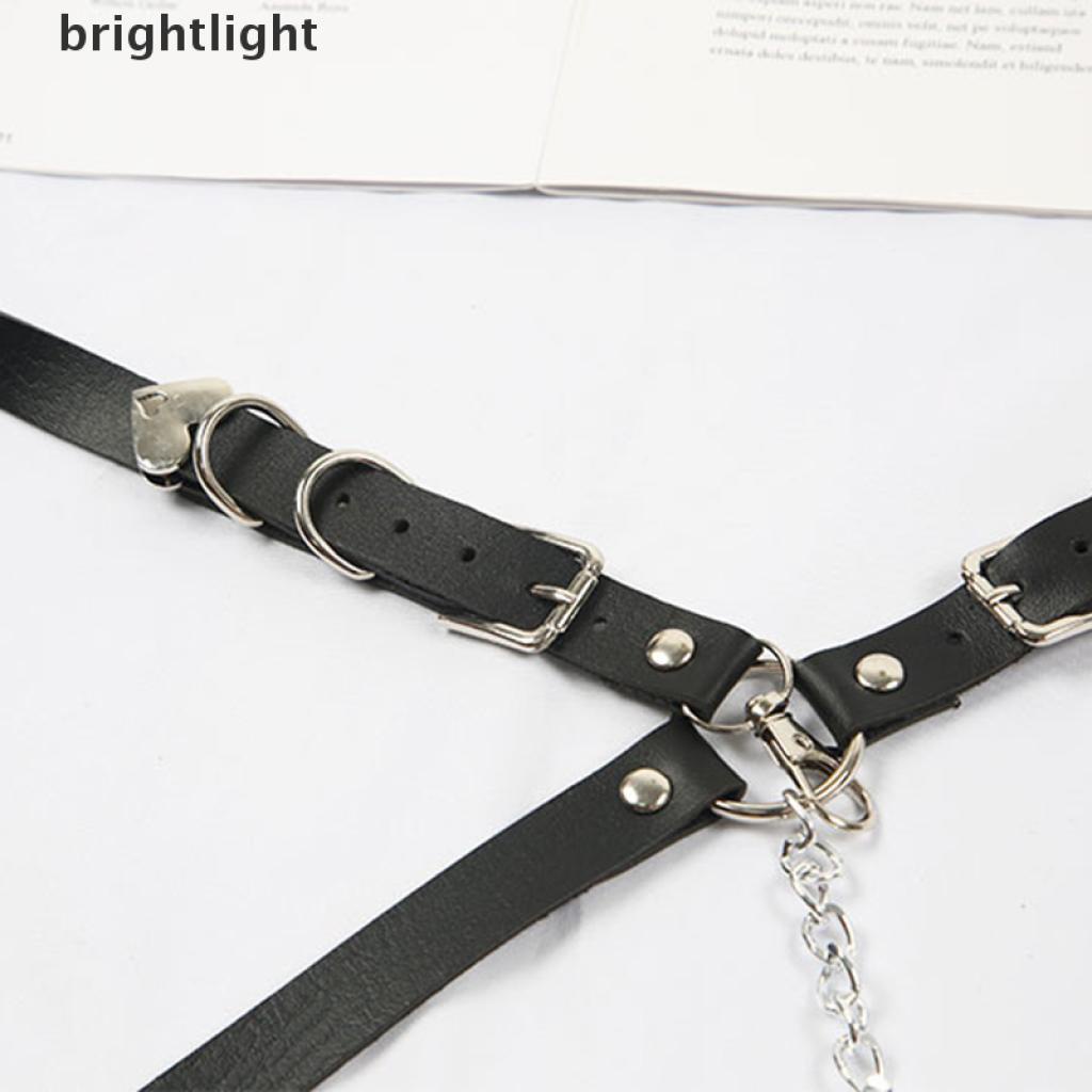 (Brightlight) เข็มขัดโซ่ หนังเทียม สไตล์พังก์ เครื่องประดับ สําหรับผู้หญิง