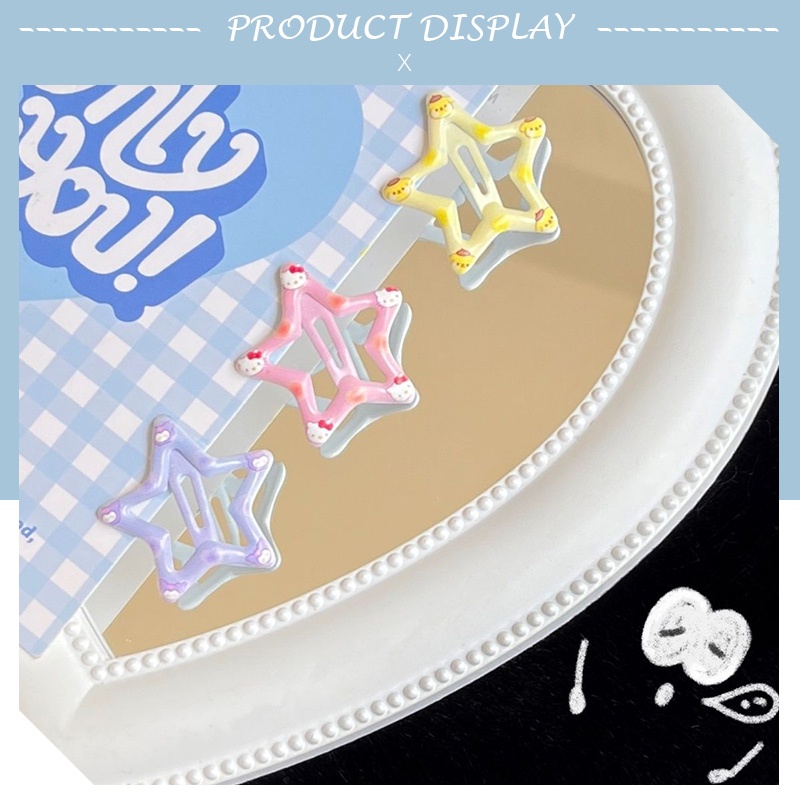 COD-การ์ตูน Sanrio Star Hair Clip น่ารัก Ins หวาน Hair Clip สาว Heart Stick Clip นักเรียน BB Clipส่งจากไทย