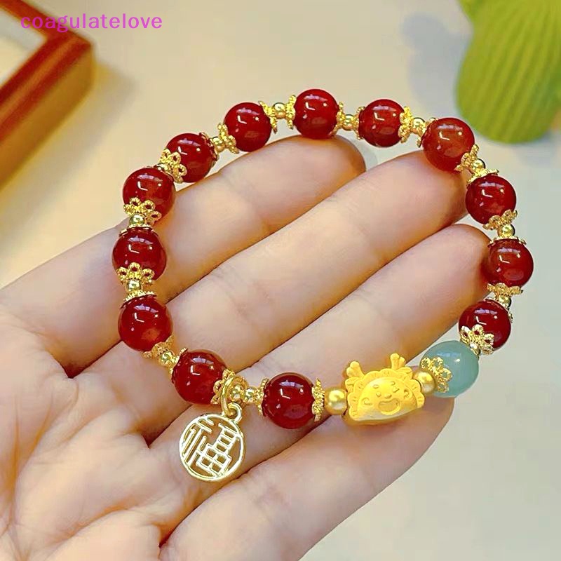 Coagulatelove สร้อยข้อมือลูกปัด รูปมังกรนําโชค 2024 [ขายดี]