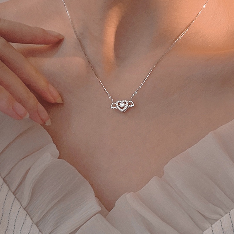 Cocojewelry สร้อยคอโซ่ จี้รูปหัวใจ กามเทพ หรูหรา สไตล์เกาหลี