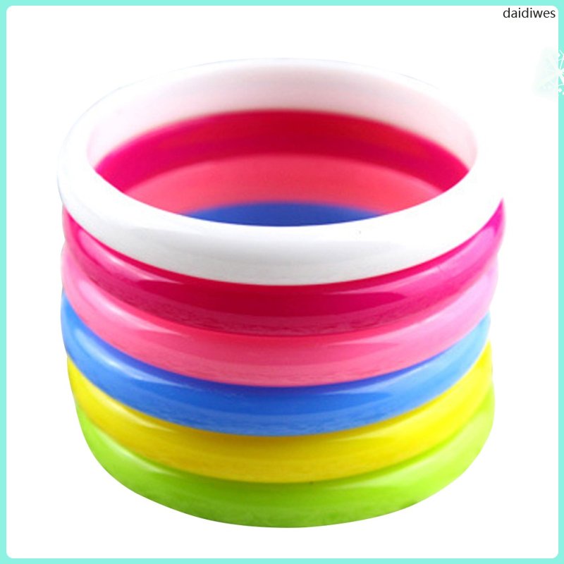 Daidiwes 6 ชิ้น สร้อยข้อมือ กําไลข้อมือ สีลูกกวาด เครื่องแต่งกายแฟชั่นเกาหลี