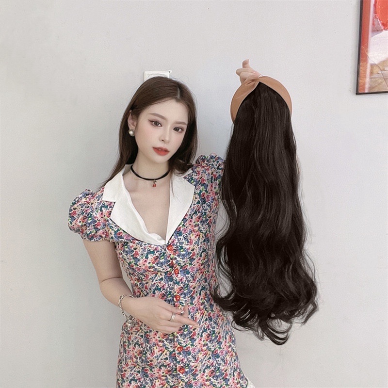 Fancy วิกผมยาวหยิก ครึ่งหัว ถอดออกได้ สําหรับผู้หญิง
