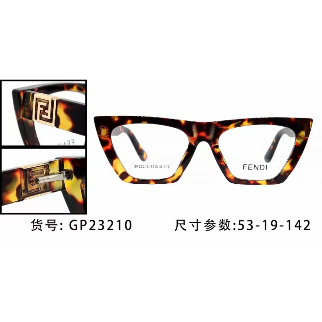 Fendi FENDI แว่นตากันแดดแฟชั่น ลําลอง กรอบอะซิเตท ผีเสื้อ ออปติคอล ทรงไม่สมมาตร lk
