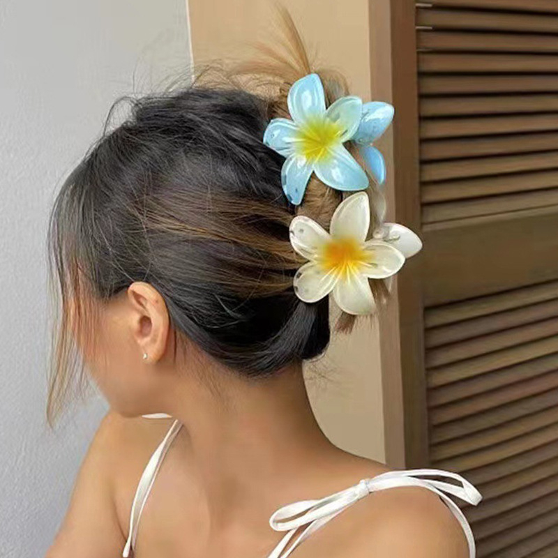 Frangipani กิ๊บติดผม โรแมนติก ฤดูร้อน ชายหาด ตกแต่ง เครื่องประดับผม สําหรับผู้หญิง