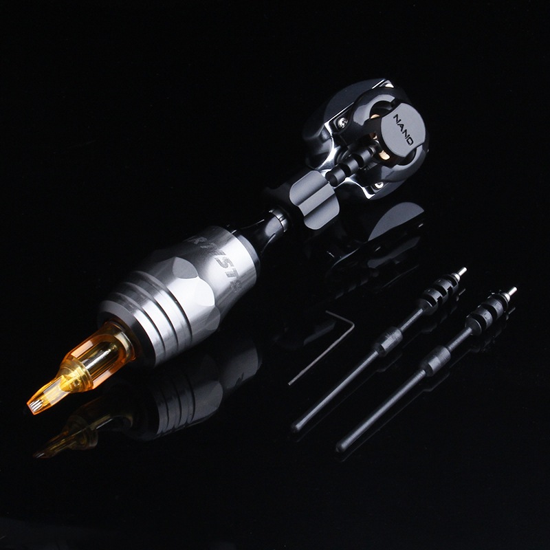 Fun Inเครื่องสักไฟฟ้า Rca เชื่อมต่อตลับหมึกสักมอเตอร์เครื่องปากกาสําหรับร้านเสริมสวยสีม่วง