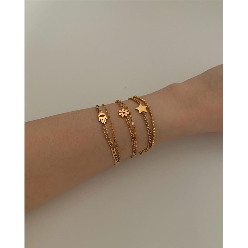 HER OBJECTIVE_HER DOUBLE CHAIN BRACELET COLLECTION