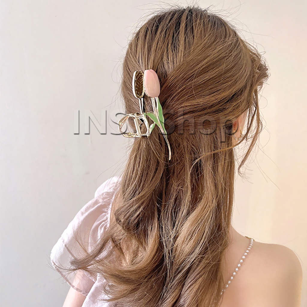 INS กิ๊บเก็บผม ทรงดอกไม้ แฟชั่นสไตล์สาวเกาหลี hair clip
