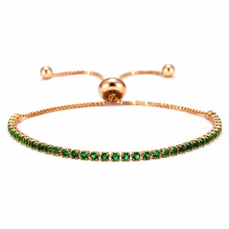 J&L สร้อยข้อมือคริสตัลประดับ Rhinestone เครื่องประดับแฟชั่นสตรี