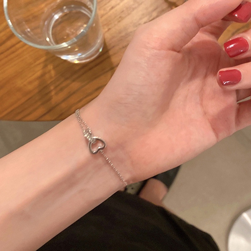 Jinli สร้อยข้อมือแฟชั่นประดับเพชรพลอยเทียมสําหรับผู้หญิง
