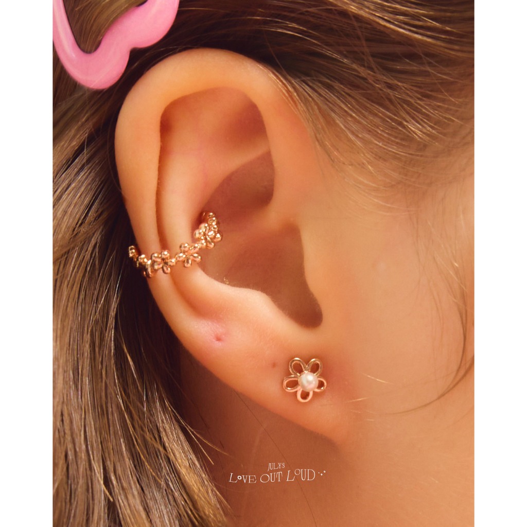 Julys - peony chaplet ear cuff (ราคาต่อชิ้น)