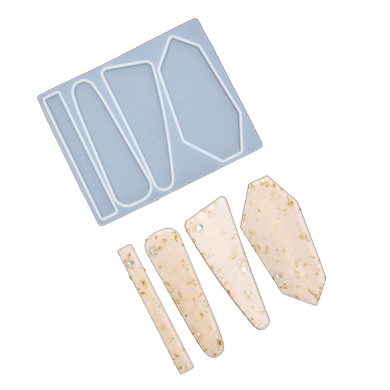 J❥ Acrylic Resin Hair Barrette Resin Mold Geometric Alligator Hair Clips Resin Mold