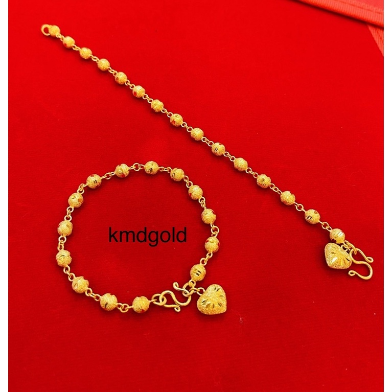 KMDGold สร้อยข้อมือทองคำแท้96.5%มาตรฐานทองเยาวราช2สลึง คละแบบ