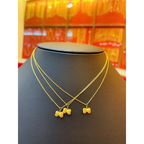 KMDGold สร้อยคอทองแท้96.5% ครึ่งสลึง จี้ในตัว สินค้าขายได้จำนำได้ พร้อมใบรับประกันสินค้า