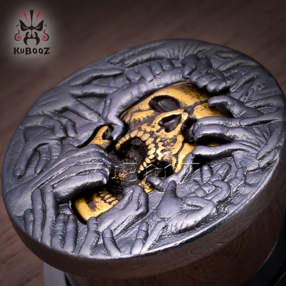 Kubooz 2 ชิ้น ที่เจาะหู ปลั๊ก เกจ อุโมงค์ ขยาย สกรู ยืด เครื่องประดับ