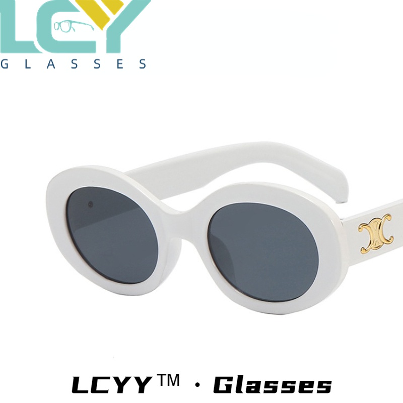 Lcyy2023 ใหม่ แว่นตากันแดดแฟชั่น ทรงวงรี สไตล์ยุโรป และอเมริกาย้อนยุค 5293