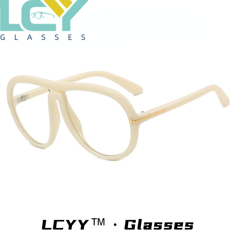 Lcyy2023 ใหม่ แว่นตาแฟชั่น กรอบใหญ่ ป้องกันแสงสีฟ้า สไตล์เกาหลี ยุโรป อเมริกา เรโทร 036