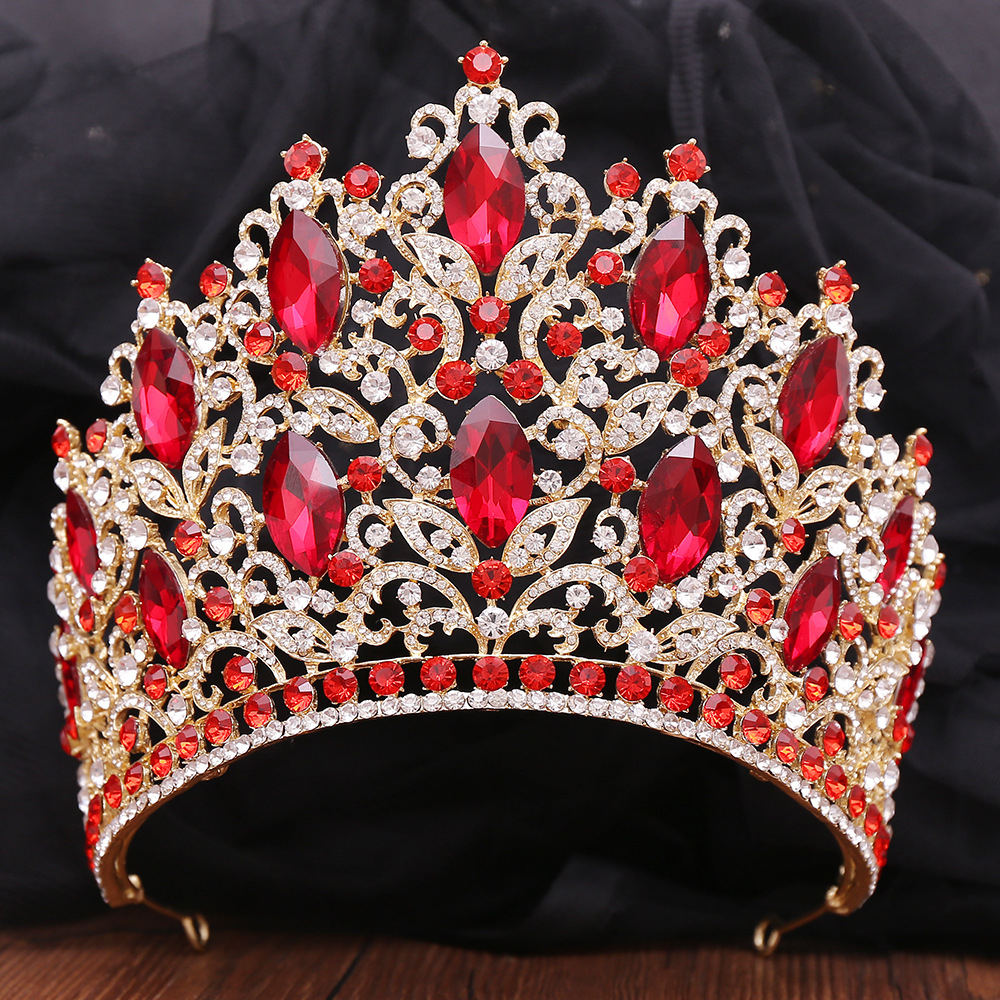 Levery Miss Pageant มงกุฎเจ้าหญิง ประดับพลอยเทียม ขนาดใหญ่ สําหรับเจ้าสาว งานแต่งงาน