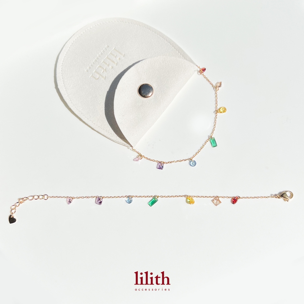 Lilith - Candy  crystal Bracelet สร้อยข้อมือ stainless ลูกปัด คริสตรัล