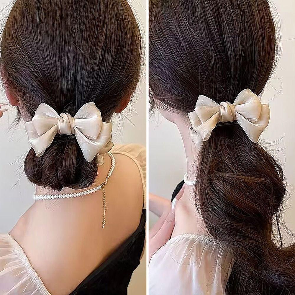 Lollipo1 กิ๊บติดผม ประดับโบว์ หรูหรา สําหรับผู้หญิง