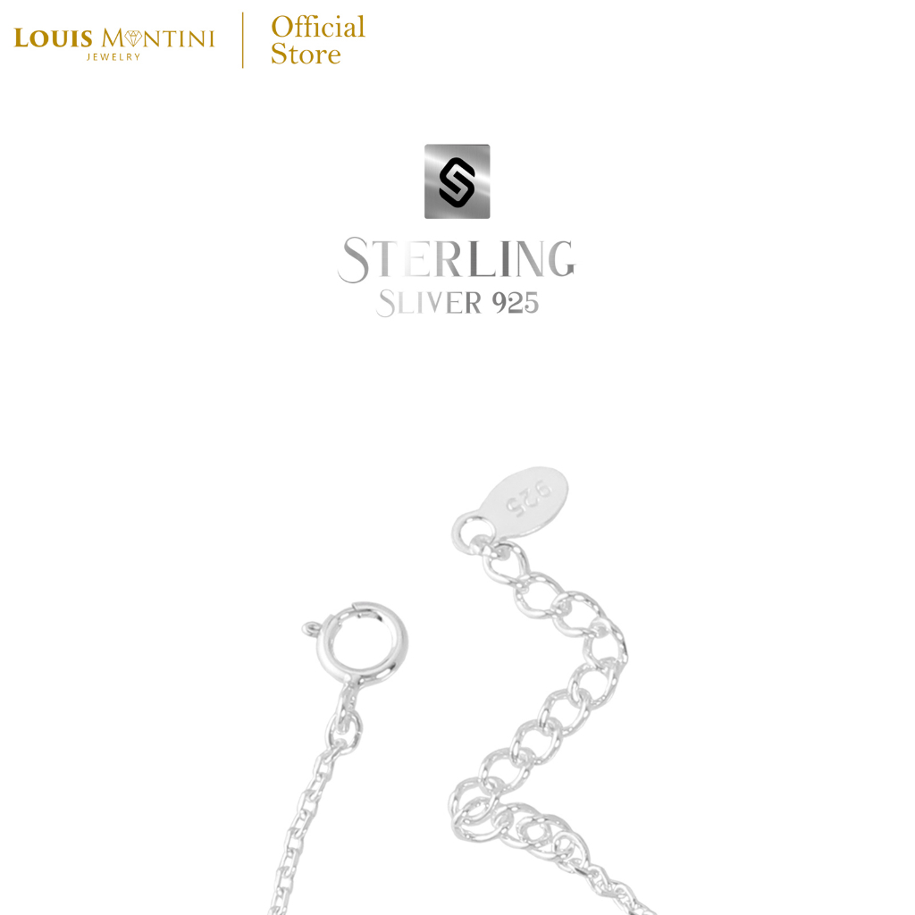 Louis Montini (Jewelry) Sterling Silver 925 Bracelet สร้อยข้อมือเงินแท้ 92.5% สร้อยข้อมือผู้หญิง รูป butterfly – LJBL08
