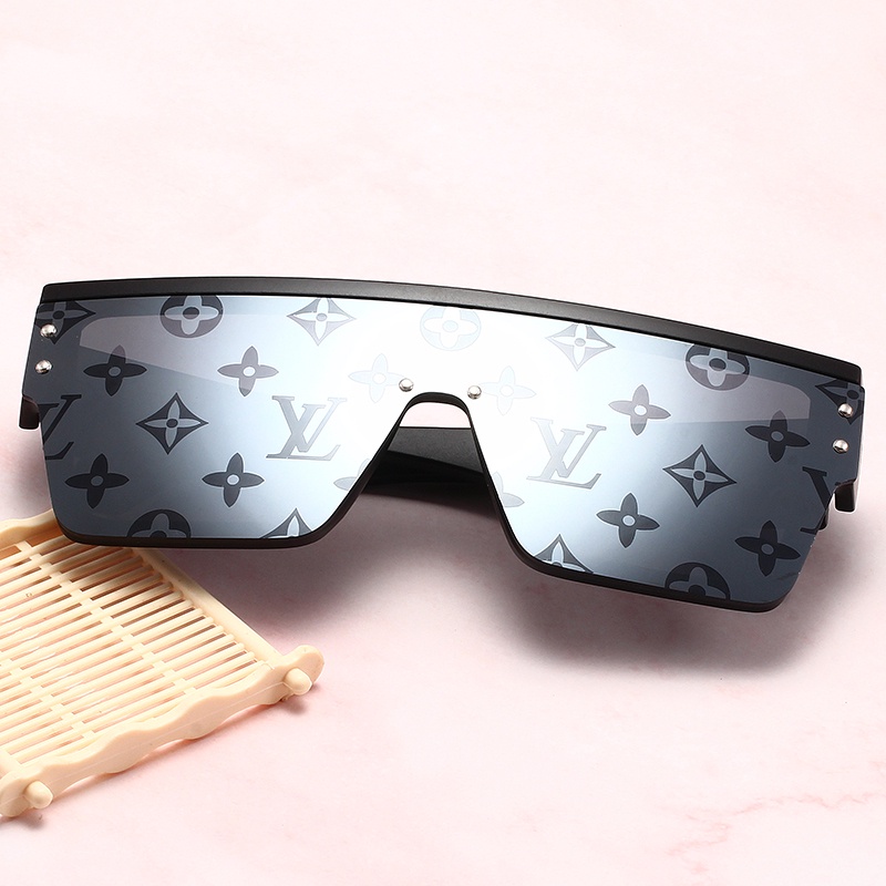 Lv 1583 แว่นตากันแดด เลนส์ไล่โทนสี แบรนด์หรู คลาสสิก ออกแบบแฟชั่น ทรงสี่เหลี่ยม สไตล์ย้อนยุค