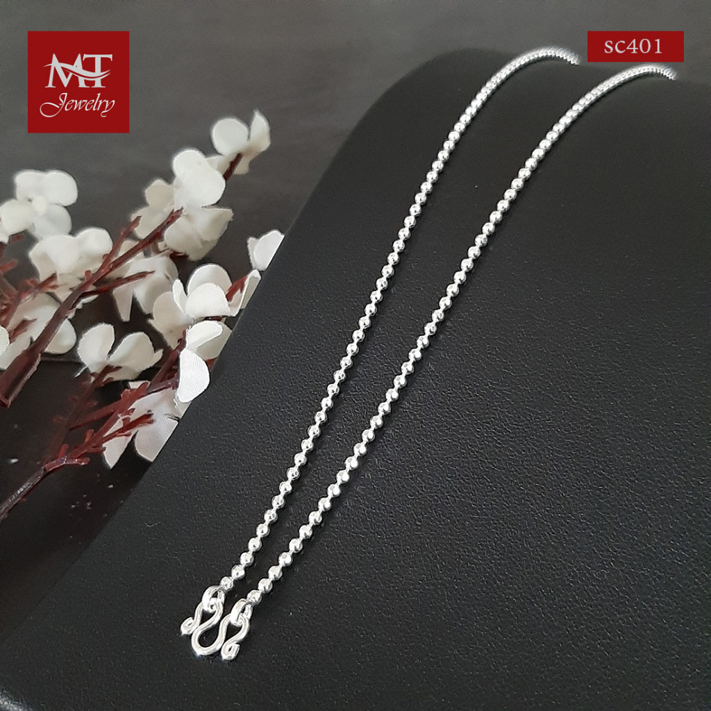 MT สร้อยคอเงินแท้ สำหรับเด็ก ยาว 14 นิ้ว เด็กเล็ก สร้อยเด็กเงินแท้ Silver Children Chain (sccmix1)  MT Jewelry มณีธารา