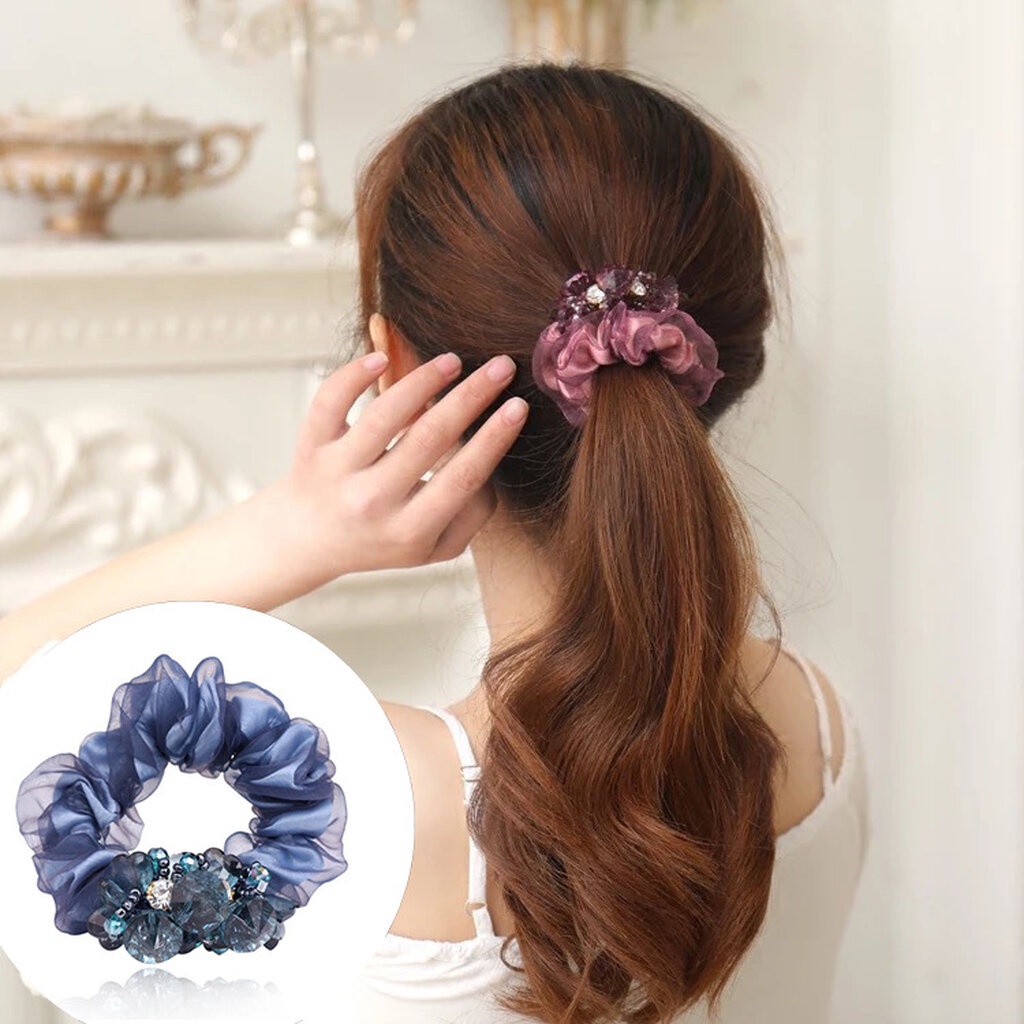 MYPINK  ยางรัดผม โบว์ผูกผม ยางมัดผม โบว์ดอกไม้ สวยมาก งานดี ไม่กินผม