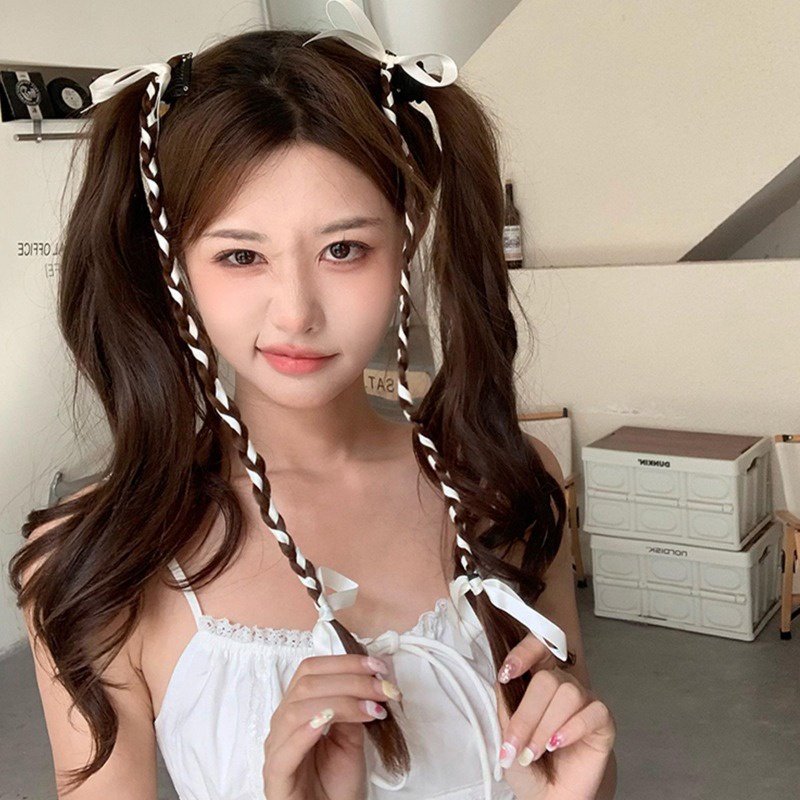 [Marvelous] กิ๊บติดผมหางม้า ริบบิ้นถักเปีย แฮนด์เมด Y2K สําหรับต่อยมวย