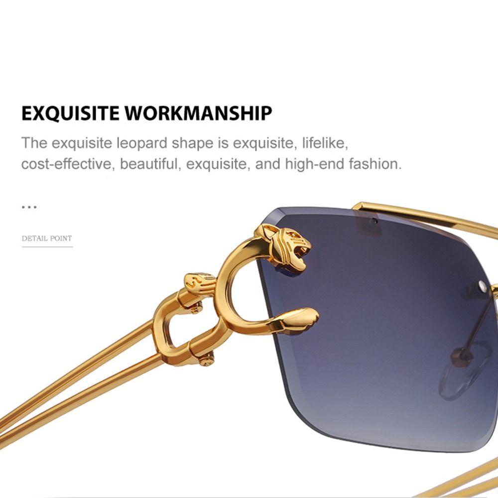 Melodygoods1 แว่นตากันแดด ไร้ขอบ แฟชั่น กรอบโลหะ แว่นตาไร้กรอบ Steampunk แว่นตากันแดด