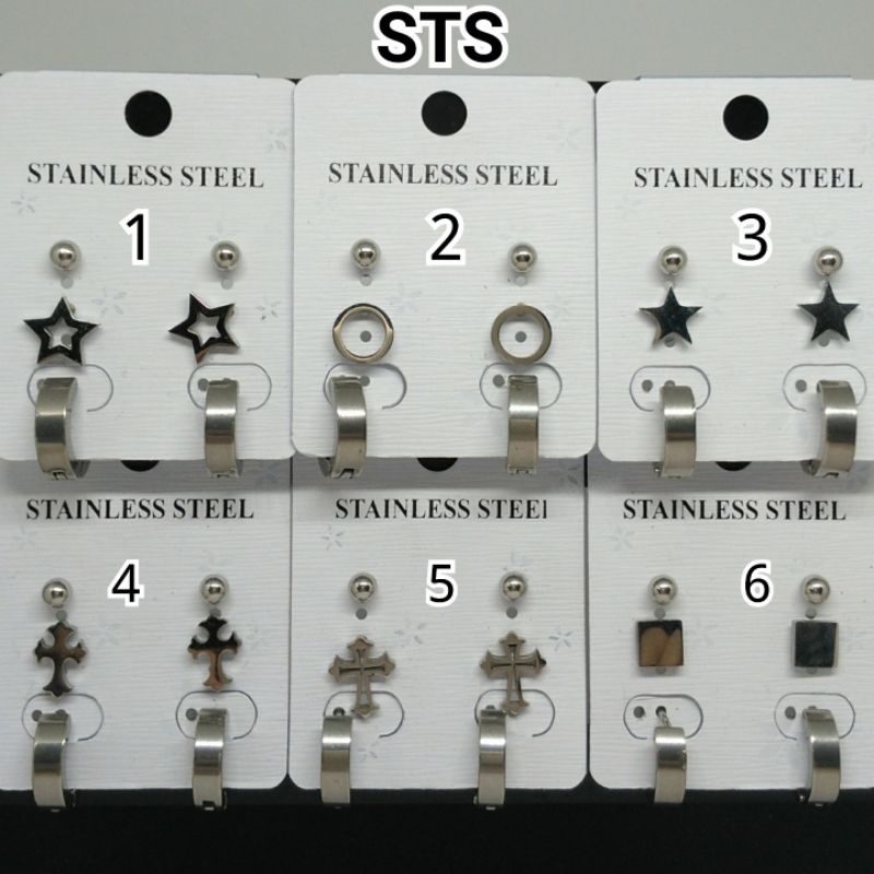 Minimal Style ตุ้มหูสแตนเลสสำหรับผู้ที่มีผิวแพ้ง่าย
