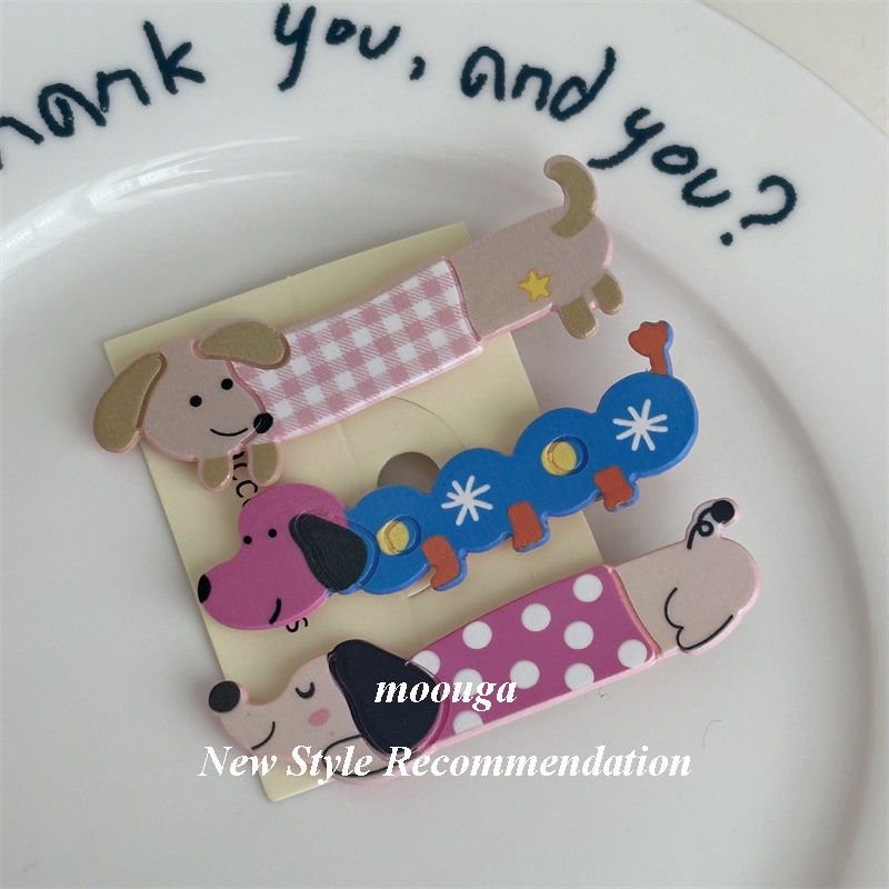 Moouga/ กิ๊บติดผมหน้าม้า รูปการ์ตูนเป็ดน่ารัก เครื่องประดับผม สําหรับลูกสุนัข