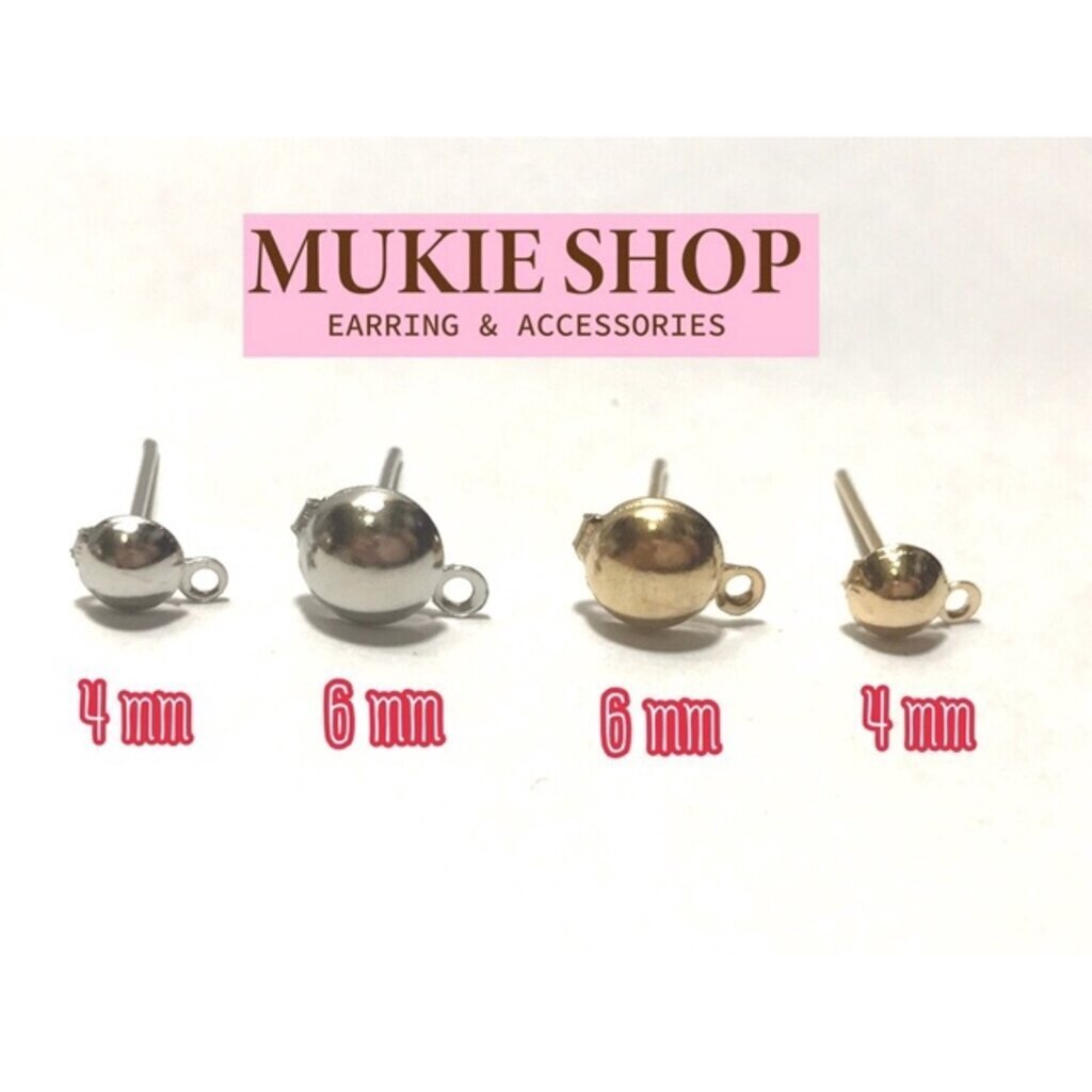 Mukie shop DIY รวม ก้านต่างหู ต่างหู (แบบ Basic) อะไหล่ต่างหู แพ็ค 20,50 ชิ้น มุกี้ ช้อป