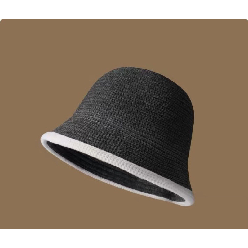 New#bucket หมวกไหมพรมสไตล์ญี่ปุ่นแบบใหม่（底纹）
