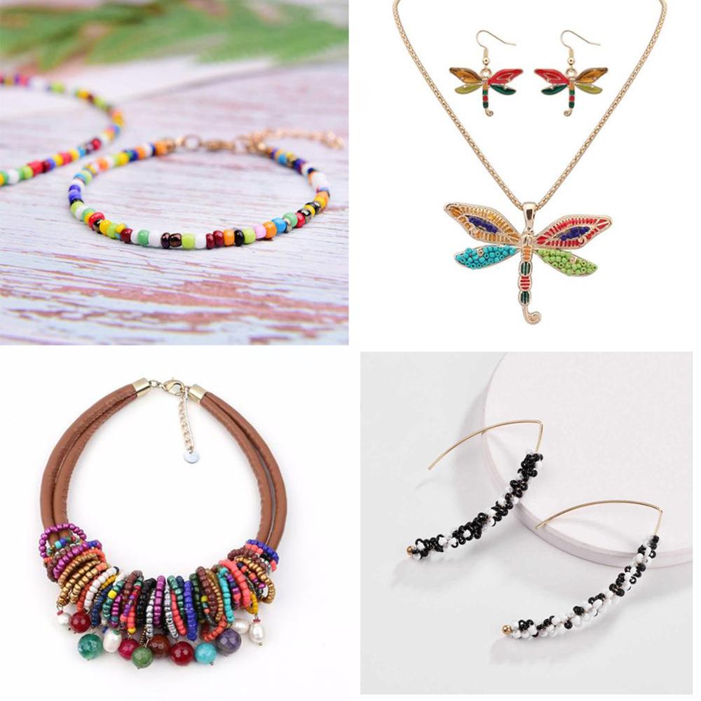 Nicebeads ลูกปัดคริสตัลหลากสี 2 มม . 300-1000 ชิ้นสําหรับทําเครื่องประดับแฮนด์เมด Diy