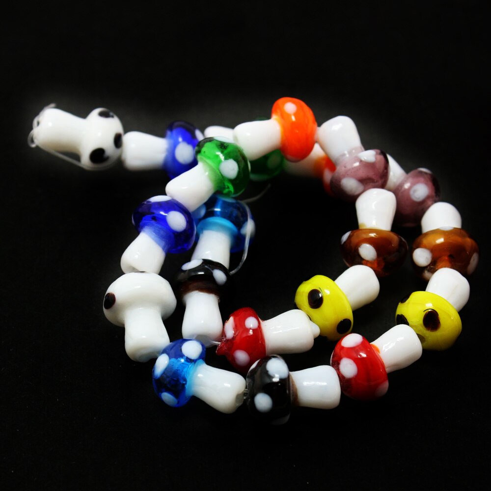 Nicebeads ลูกปัดสีแดงสีขาวสีเหลืองสีเขียวสีม่วง Diy 10X12 มม . 20 ชิ้น