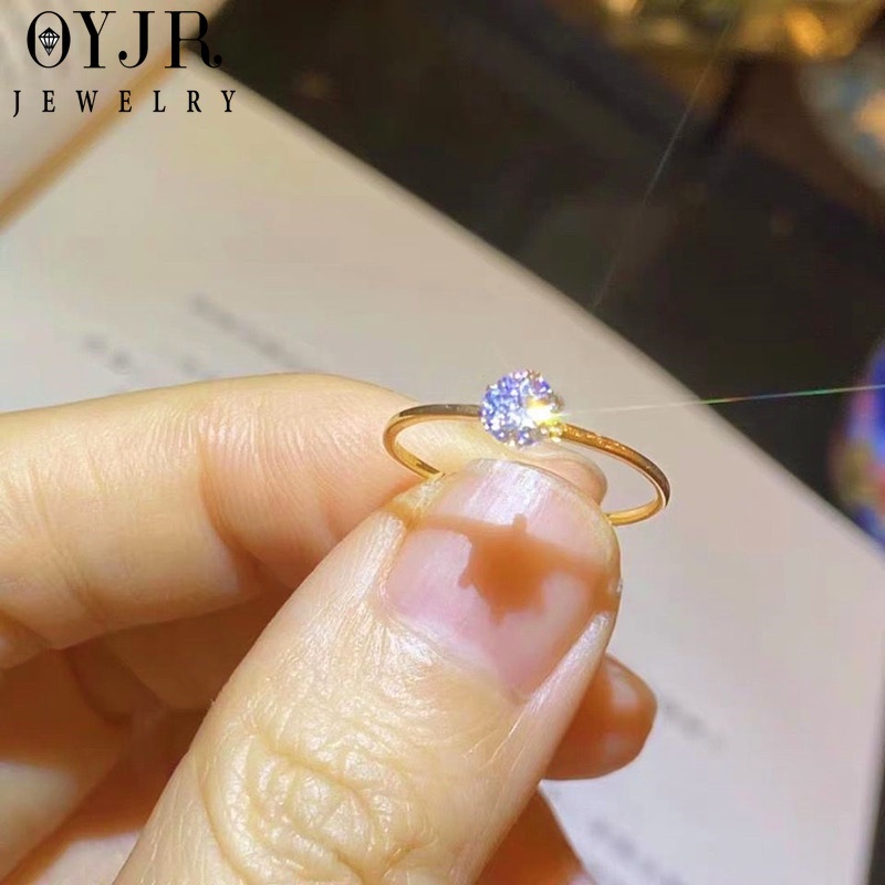OYJR แหวนเพชรสวยๆ แหวนสแตนเลสแท้สำหรับผู้หณิง