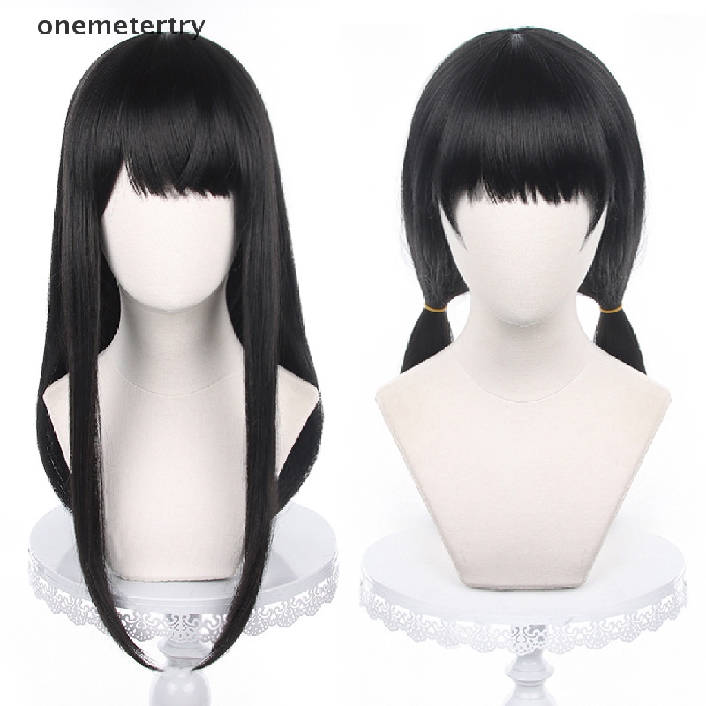 Onem วิกผมคอสเพลย์ Mitaka Asa Asa Mitaka ยาว 65 ซม. สีดํา ทนความร้อน สําหรับปาร์ตี้