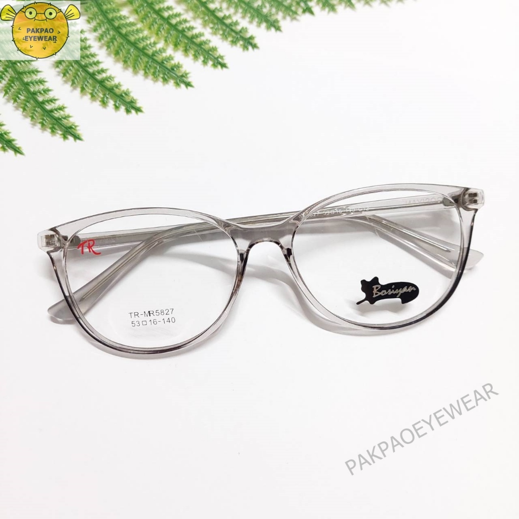PAKPAOEYEWEAR รุ่น MR5827 BOSIYAN กรอบแว่นทรงแคทอาย แข็งแรง ทนทาน นำไปตัดเลนส์ได้จ้า
