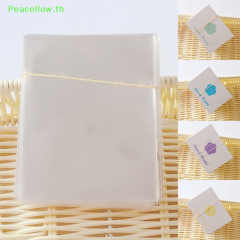 Peacellow ถุงกระดาษแข็ง ลายดอกไม้ สําหรับใส่กิ๊บติดผม สร้อยคอ สร้อยข้อมือ ต่างหู 50 ชิ้น