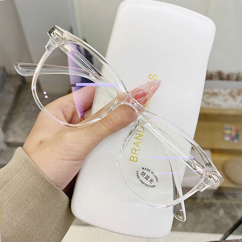 Ptq แว่นสายตาสั้น ผู้หญิง สายตาสั้น กรอบพลาสติกใส แว่นตา 0 ถึง -600 Unisex