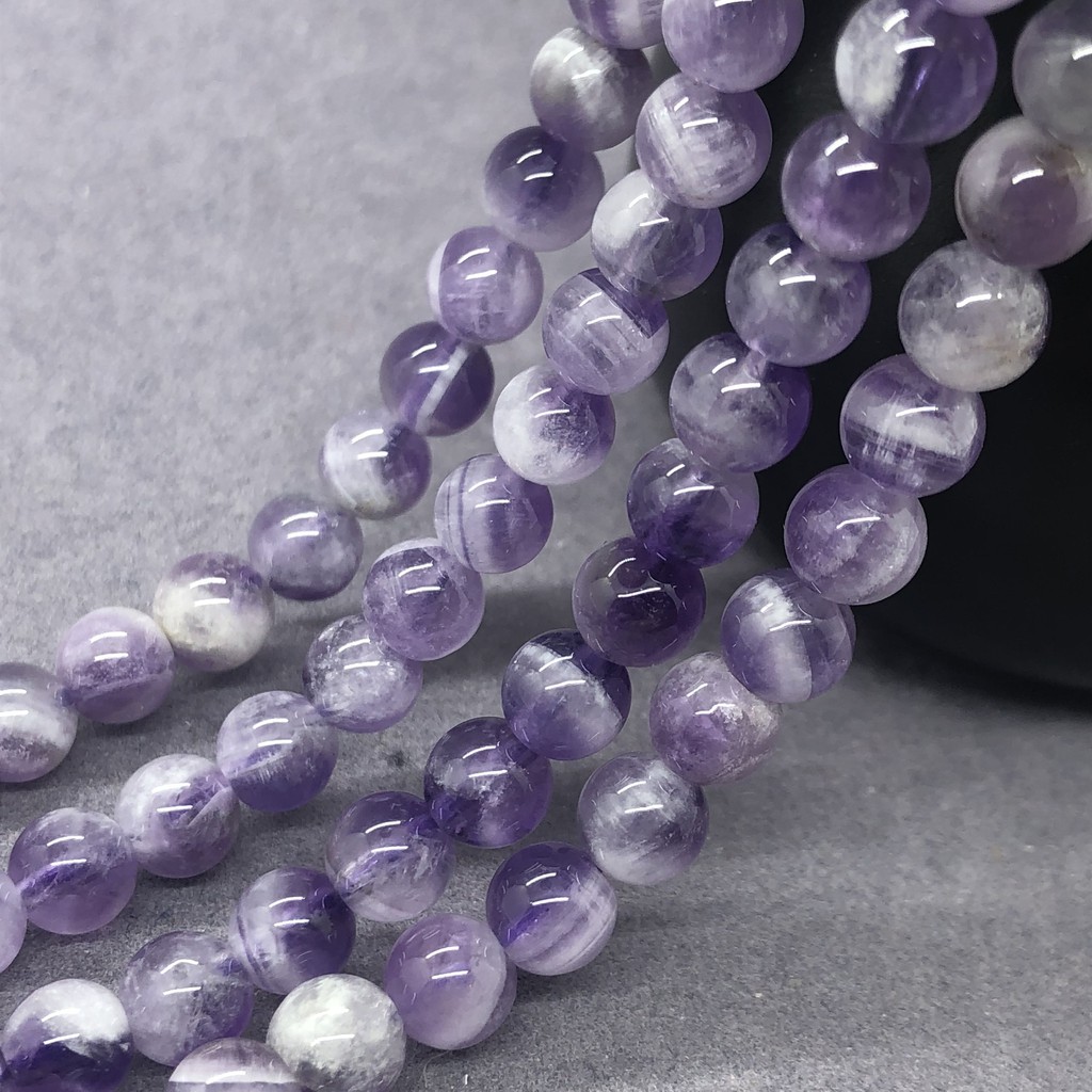 Purple Crystal Beads ลูกปัดคริสตัลสีม่วง 4-12 มิลลิเมตรรอบธรรมชาติหลวมอเมทิสหินอุปกรณ์ Diy