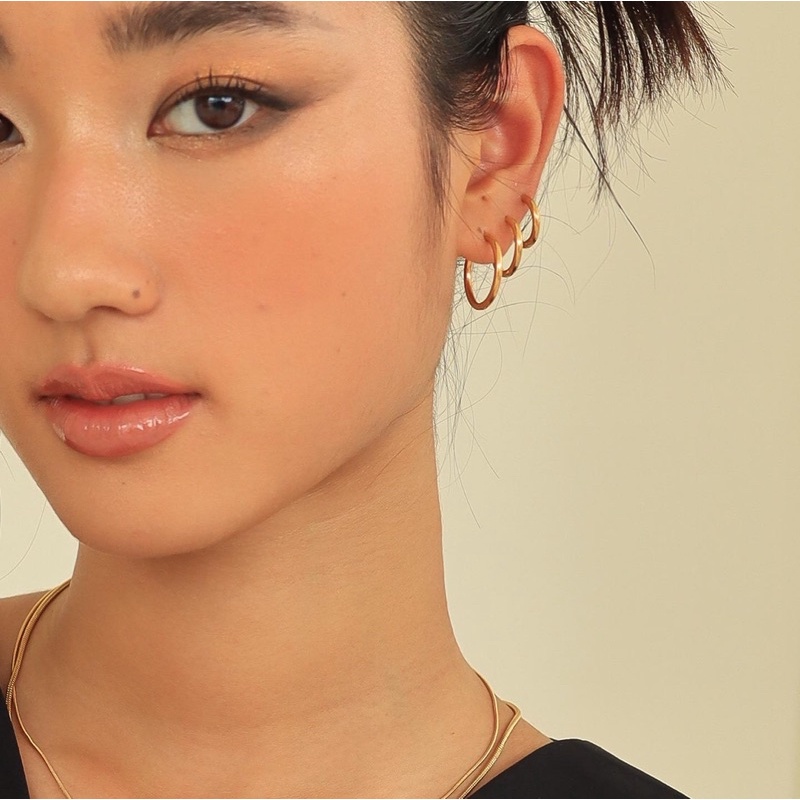 RINDA.STUDIO - Classic hoop (stainless steel) (ต่างหูห่วง)