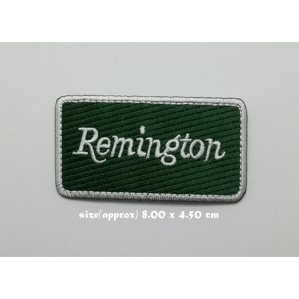 Remington Gun ตัวรีดติดเสื้อ แจ๊คเก็ต อาร์ม  ยีนส์ Hipster Embroidered Iron on Patch  DIY