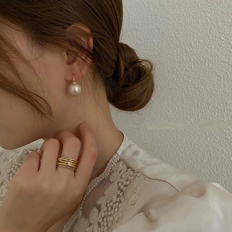 Retro Fashion Pearl Earrings Basic Pearl Ball Drop Earrings Simple Piercing Earrings(A10-04-11)