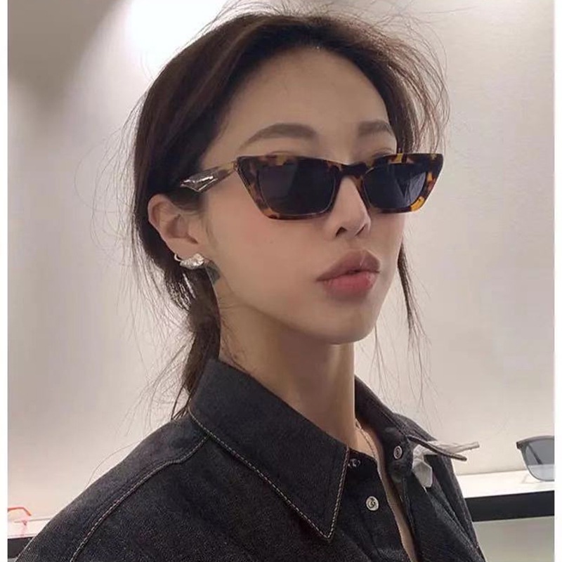 Roselife Ins แว่นตากันแดด GM ทรงแคบ กรอบแคบ ป้องกัน UV400 สีดํา สไตล์วินเทจ สําหรับผู้หญิง และผู้ชาย