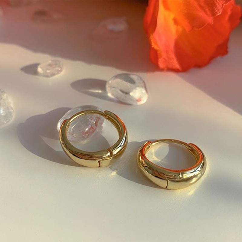 Roselife ต่างหูห่วงเงิน S925 จี้รูปหยดน้ํา ขนาดใหญ่ เครื่องประดับ สําหรับผู้หญิง 1 คู่
